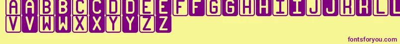 BicolorsSt Font – Purple Fonts on Yellow Background