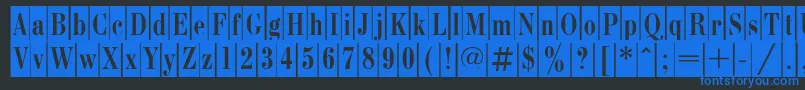 BodonicameoCyrillic Font – Blue Fonts on Black Background