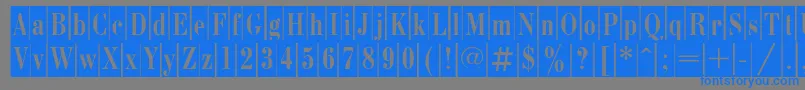 BodonicameoCyrillic Font – Blue Fonts on Gray Background