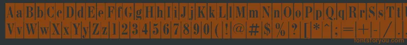 BodonicameoCyrillic Font – Brown Fonts on Black Background