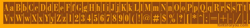 BodonicameoCyrillic Font – Brown Fonts on Orange Background