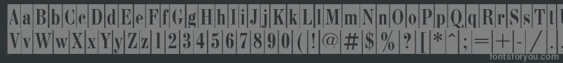 BodonicameoCyrillic Font – Gray Fonts on Black Background