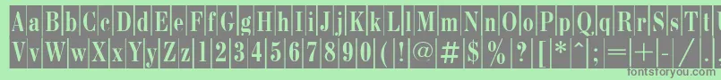 BodonicameoCyrillic Font – Gray Fonts on Green Background