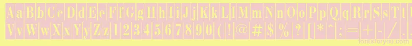 BodonicameoCyrillic Font – Pink Fonts on Yellow Background