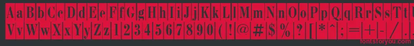 Шрифт BodonicameoCyrillic – красные шрифты на чёрном фоне