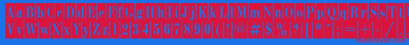 BodonicameoCyrillic Font – Red Fonts on Blue Background