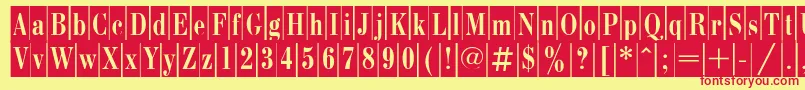 BodonicameoCyrillic Font – Red Fonts on Yellow Background