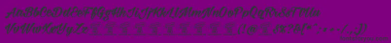 Milasianboldpersonal Font – Black Fonts on Purple Background