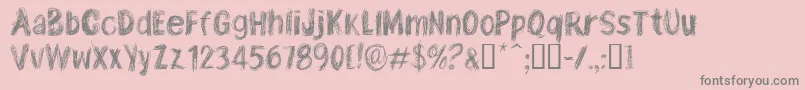 TenoclockRegularフォントについての詳細 フォントTenoclockRegular – ピンクの背景に灰色の文字