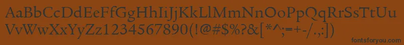 LegacySerifItcBook Font – Black Fonts on Brown Background
