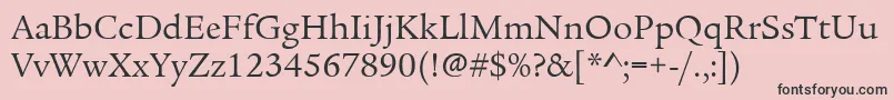LegacySerifItcBook Font – Black Fonts on Pink Background
