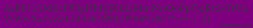 LegacySerifItcBook Font – Black Fonts on Purple Background