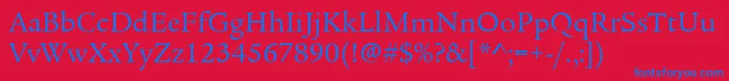 LegacySerifItcBook Font – Blue Fonts on Red Background
