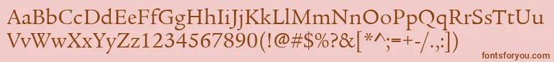 LegacySerifItcBook Font – Brown Fonts on Pink Background