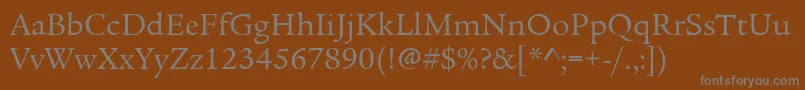LegacySerifItcBook Font – Gray Fonts on Brown Background