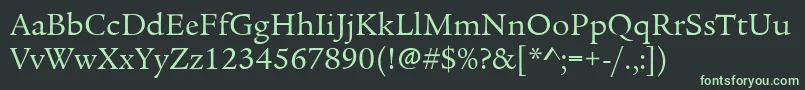 fuente LegacySerifItcBook – Fuentes Verdes Sobre Fondo Negro