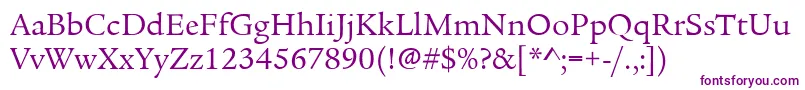 LegacySerifItcBook Font – Purple Fonts on White Background