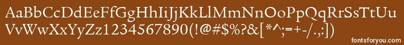 LegacySerifItcBook Font – White Fonts on Brown Background