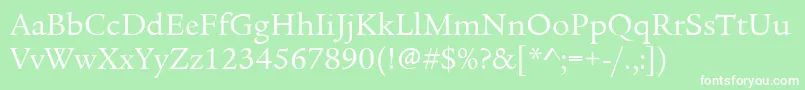 LegacySerifItcBook Font – White Fonts on Green Background