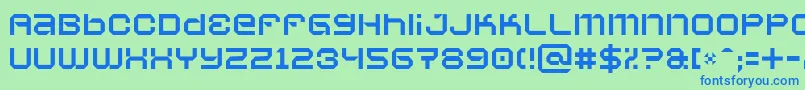 Vaporbs Font – Blue Fonts on Green Background