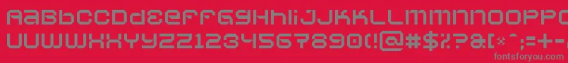 Vaporbs Font – Gray Fonts on Red Background