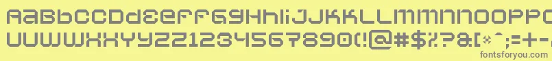 フォントVaporbs – 黄色の背景に灰色の文字