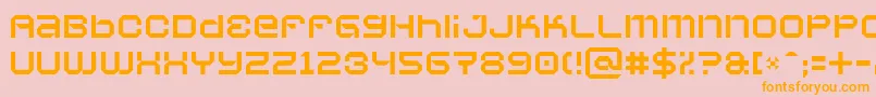 Vaporbs Font – Orange Fonts on Pink Background