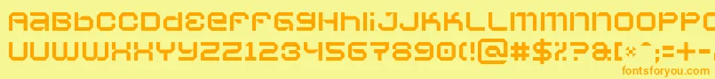 Vaporbs Font – Orange Fonts on Yellow Background