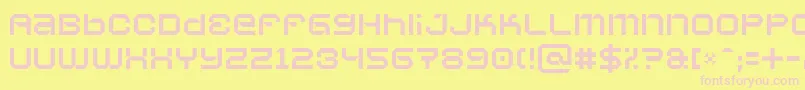 フォントVaporbs – ピンクのフォント、黄色の背景