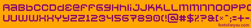 Vaporbs-fontti – violetit fontit oranssilla taustalla
