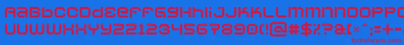 フォントVaporbs – 赤い文字の青い背景