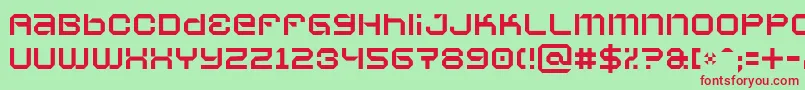 Vaporbs Font – Red Fonts on Green Background