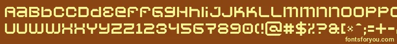 Vaporbs-fontti – keltaiset fontit ruskealla taustalla