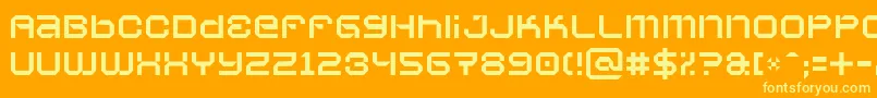 Vaporbs Font – Yellow Fonts on Orange Background