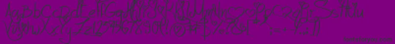 LoveAndPassion-fontti – mustat fontit violetilla taustalla
