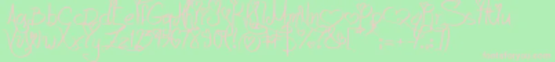 LoveAndPassion Font – Pink Fonts on Green Background