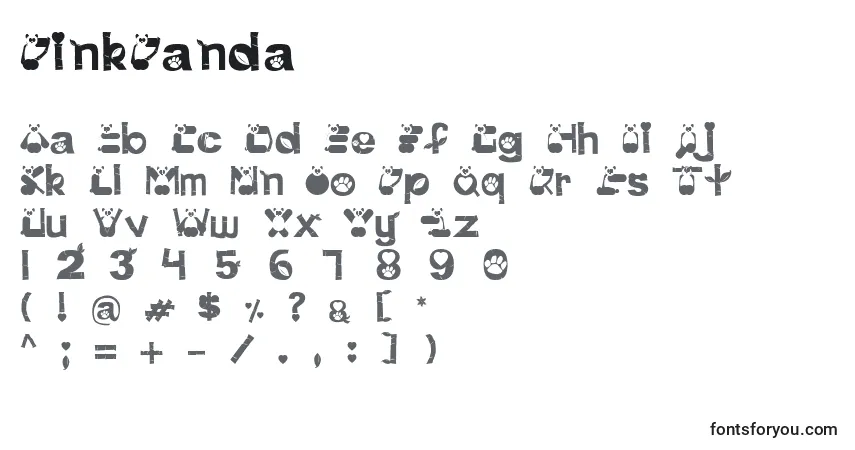 Schriftart PinkPanda – Alphabet, Zahlen, spezielle Symbole