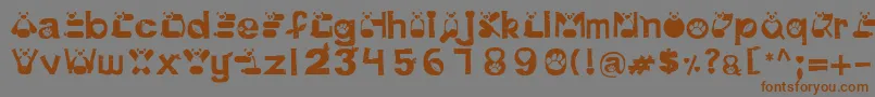 PinkPanda Font – Brown Fonts on Gray Background
