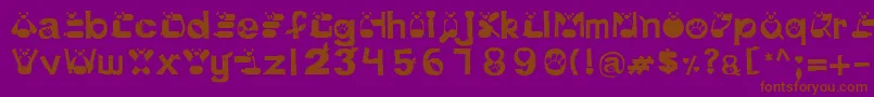 Шрифт PinkPanda – коричневые шрифты на фиолетовом фоне