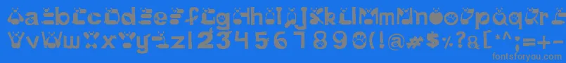 PinkPanda Font – Gray Fonts on Blue Background