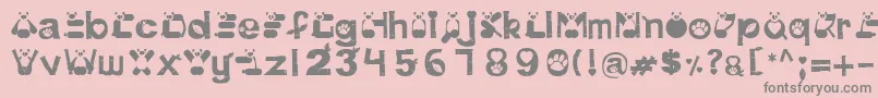 Шрифт PinkPanda – серые шрифты на розовом фоне