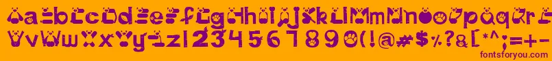 PinkPanda Font – Purple Fonts on Orange Background