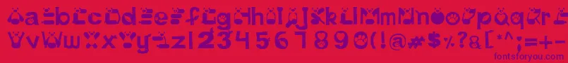 PinkPanda Font – Purple Fonts on Red Background
