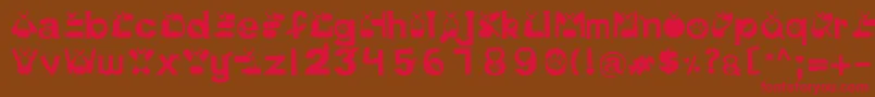 Шрифт PinkPanda – красные шрифты на коричневом фоне