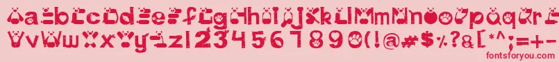フォントPinkPanda – ピンクの背景に赤い文字