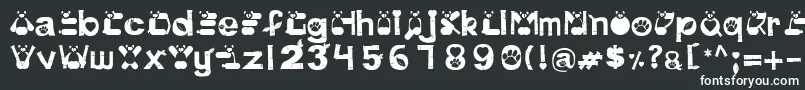 フォントPinkPanda – 黒い背景に白い文字