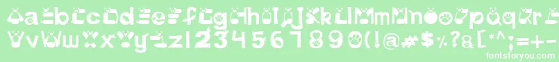 PinkPanda Font – White Fonts on Green Background