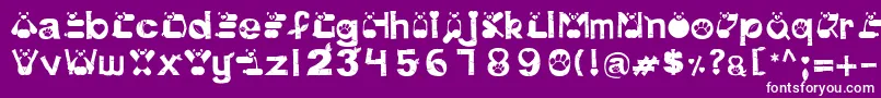 Шрифт PinkPanda – белые шрифты на фиолетовом фоне