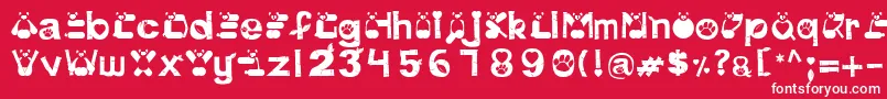 PinkPanda Font – White Fonts on Red Background