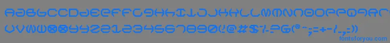 フォントOmegaSentry – 灰色の背景に青い文字